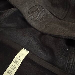 Lululemon holiday plush scuba hoodie black and gold